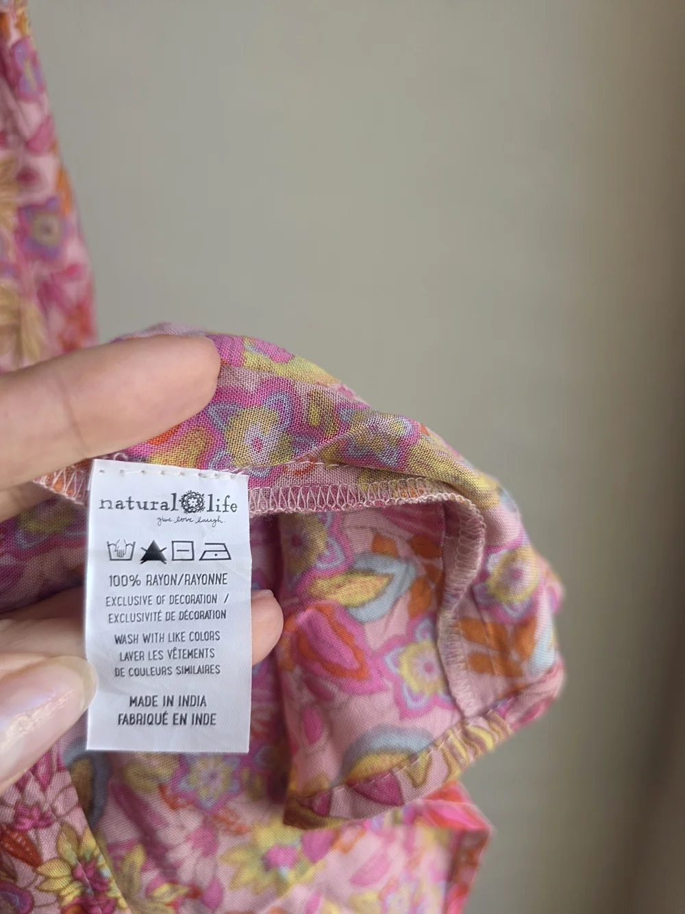 Natural Life Pink Floral Embroidered Boho Mini Dress NWT Size S - Picture 5 of 11